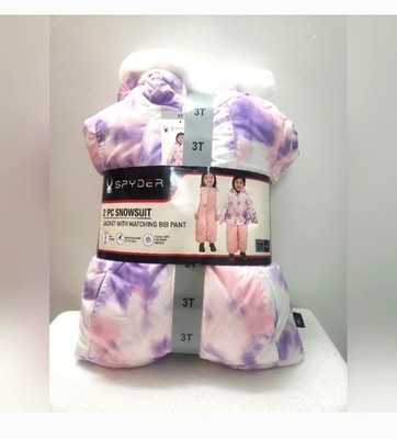 Spyder Toddler Girl s 2 Piece Ski Jacket & Pants Bib Snowsuit Size 3T NWT