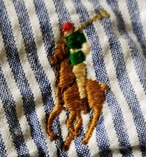Polo Ralph Lauren Stretch Classic Fit Blue White Seersucker Short 40