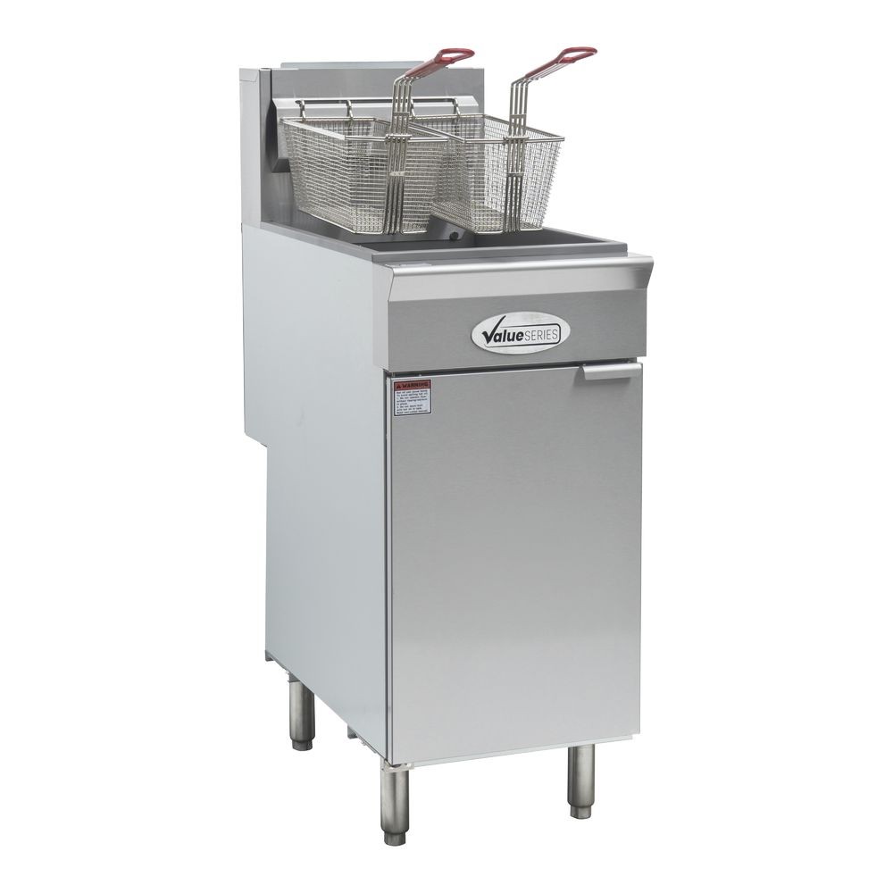 40 Lb. Stainless Steel Floor Fryer For
