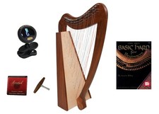 Celtic Cross Strung Harp  Snark Clip-On Chromatic Tuner  Play Book