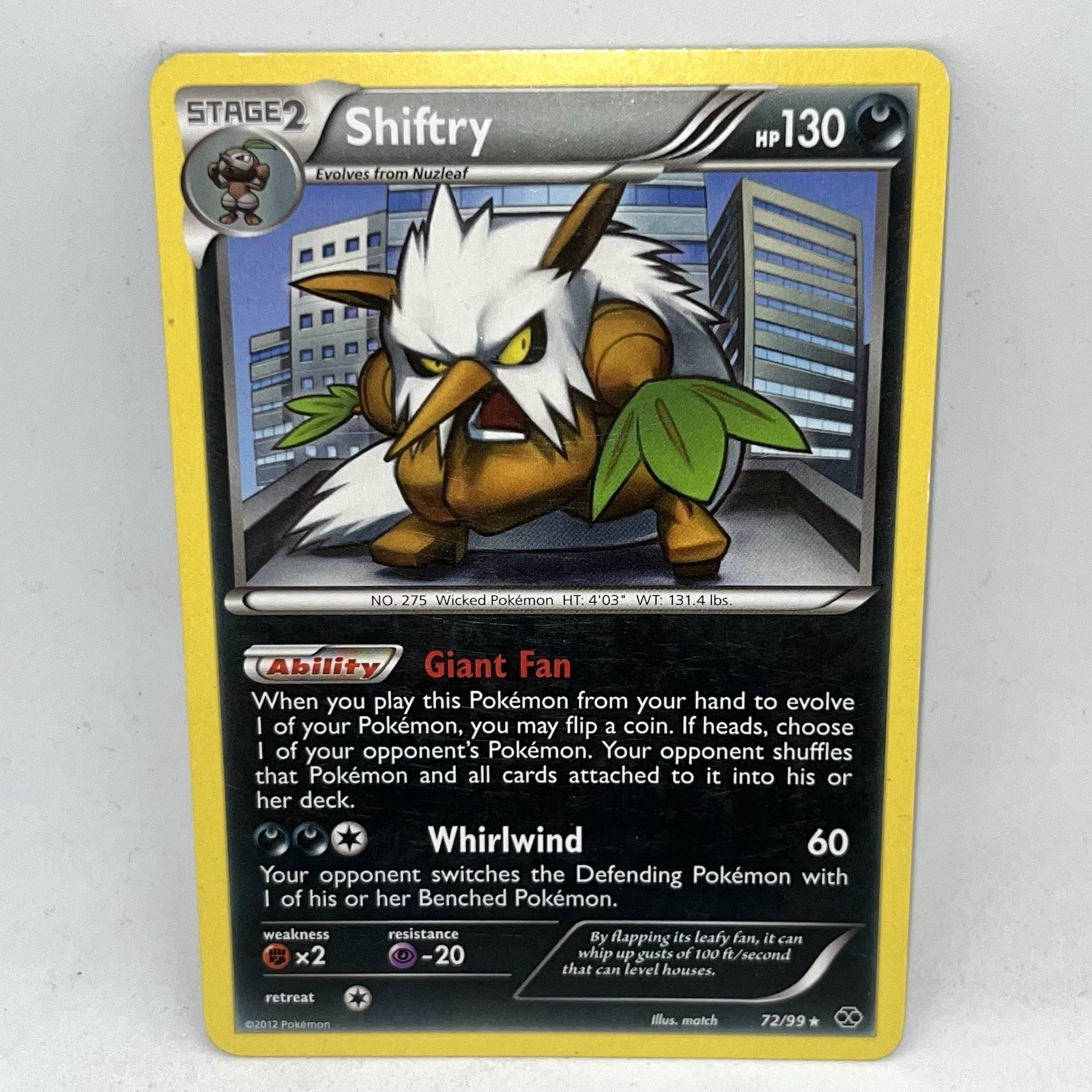 Shiftry 72/99 Next Destinies Rare Pokemon TCG