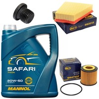 MotoröL Filter Set 20W-50 5 Liter + ÖLablassschraube FüR Skoda Fabia VW Polo 1.2