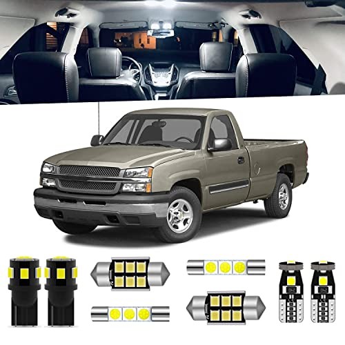 12-Pieces White Interior LED Light Kit for Chevrolet Silverado/GMC Sierra 1999 - Foto 2 di 6