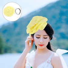 Floral Headband Hair Accessories Big Flower Headwear Fascinator Clip