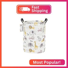 FANKANG Storage Basket, Nursery Hamper Canvas Laundry Basket Foldable with Water