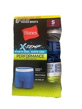 Hanes Boys' X-Temp Stretch Underwear Boxer Briefs, 5 1 Bonus Pack, Size S 6-7