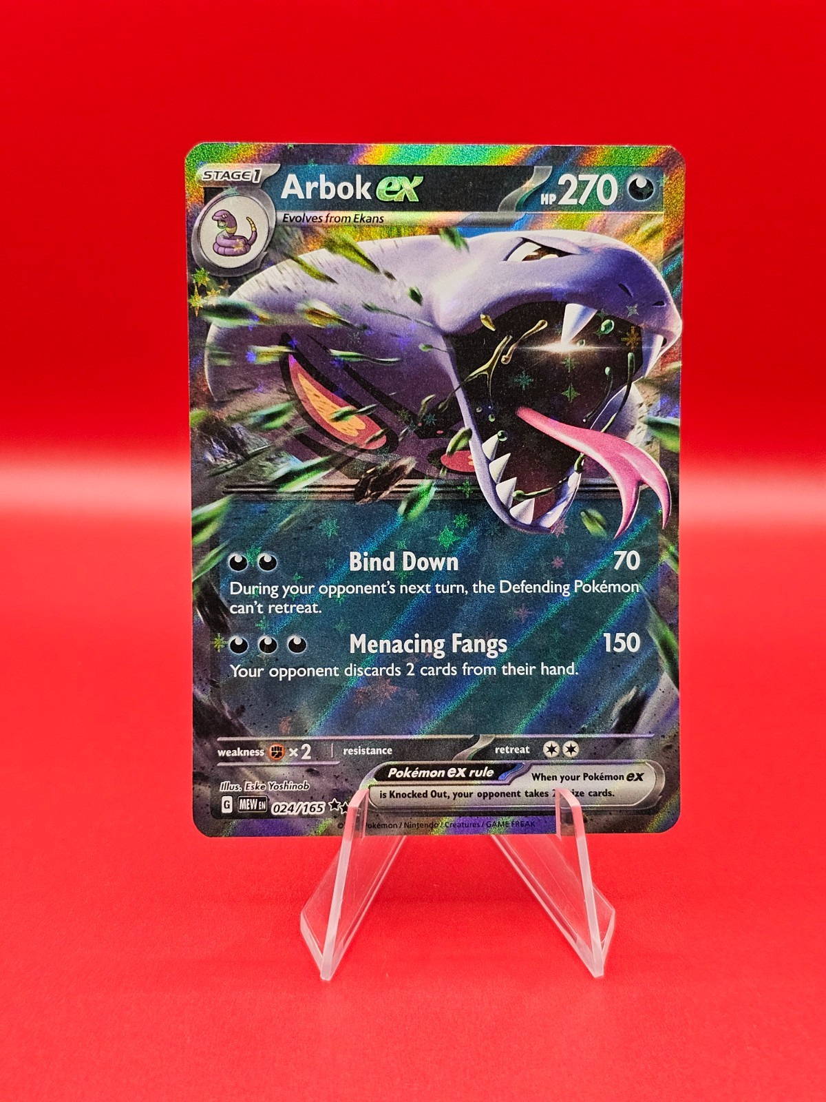 Pokemon TCG Arbok ex Double Rare SV: Scarlet & Violet 151 024/165 NM