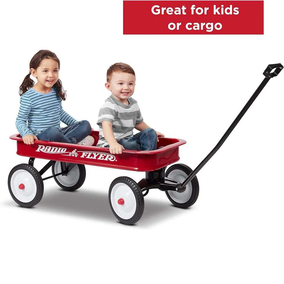 Radio Flyer 18Z 10 pulgadas ruedas de acero diseño clásico niños vagón rojo (caja abierta) Foto 4 de 4