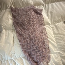 Women s Purple Geometric Rectangle Scarf/Wrap Polyester Chiffon