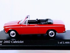 Rare item!Unused main unit, Minichamps BMW 2002 Cabriolet, Red 1971