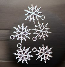 Silver Metal Snowflake Charms Qty:10