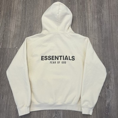 Essentials Fear Of God Hoodie Pullover Creme Sweatshirt Herren Medium