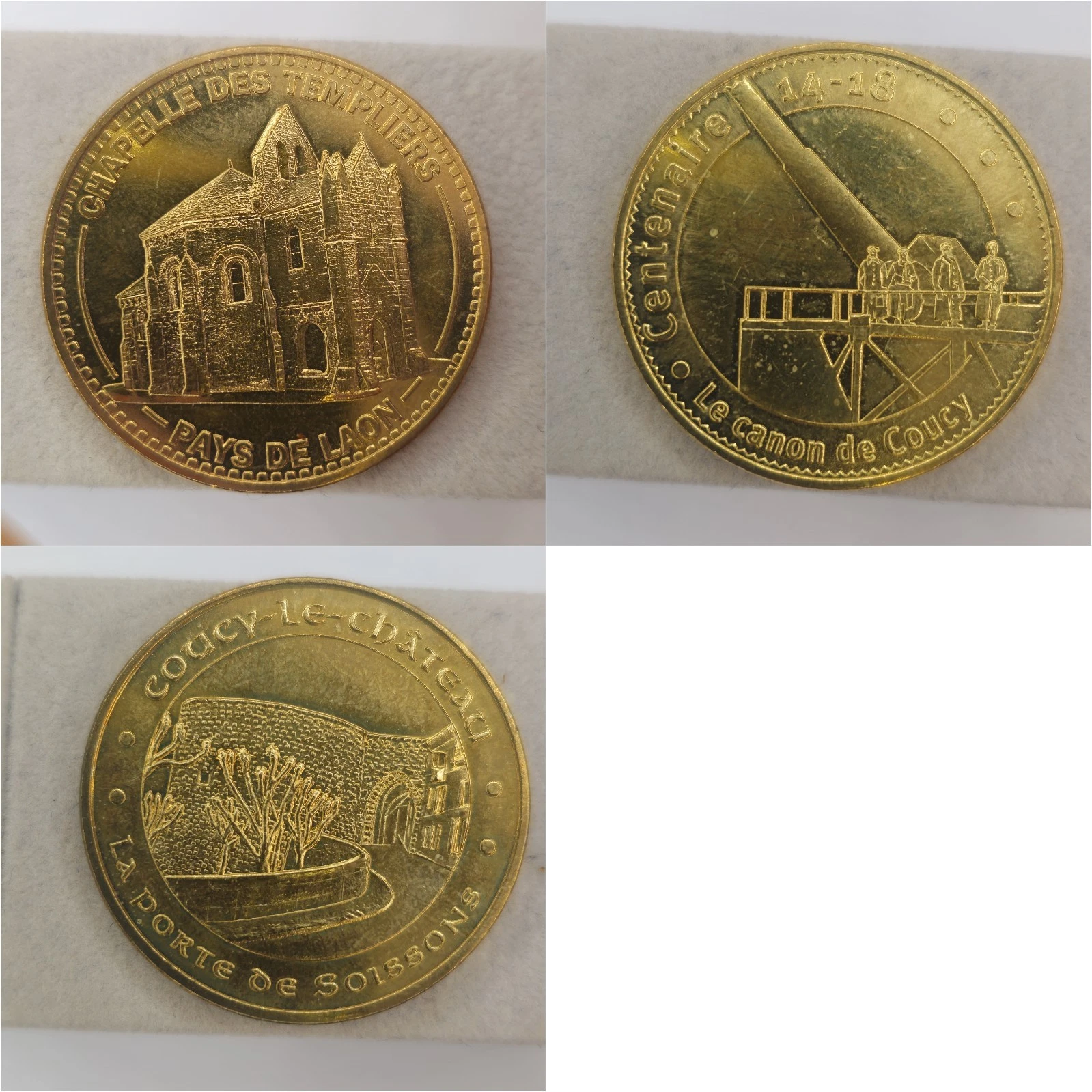 Aisne 02 - Lot Jetons Touristiques Médailles Souvenirs Monnaie de Paris