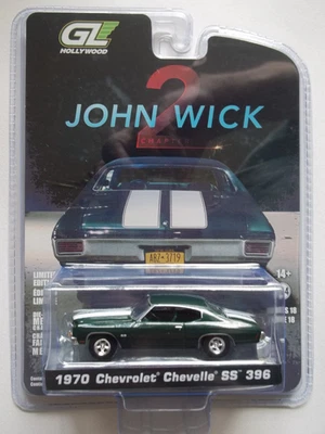 Greenlight 44780 John Wick 2 1970 Chevrolet Chevelle SS 396 1/64 NEUF - Photo 1/3
