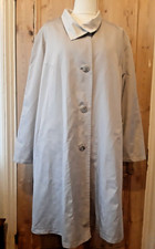 Artigiano Womens Uk 20 Coat Grey Light Mac Style Swing Side Vents Slip Pockets