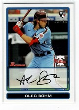 2021 BOWMAN THROUGH THE YEARS VARIATION ALEX BOHM RC 02/50 PHILADELPHIA PHILLIES