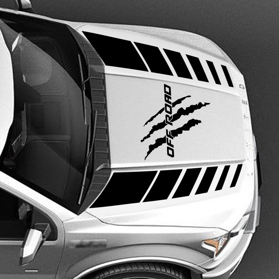 Offroad Racing Hood Stripes Decal Vinyl Stickers Accessory For Car SUV Truck - Image 4 of 4