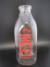 Milk Bottle Pet Dairy Products One Quart Ice Cream Advertising Vintage