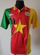 Cameroon 1994 - 1995 Home football Mitre retro replica shirt #10 Kiki size XL 