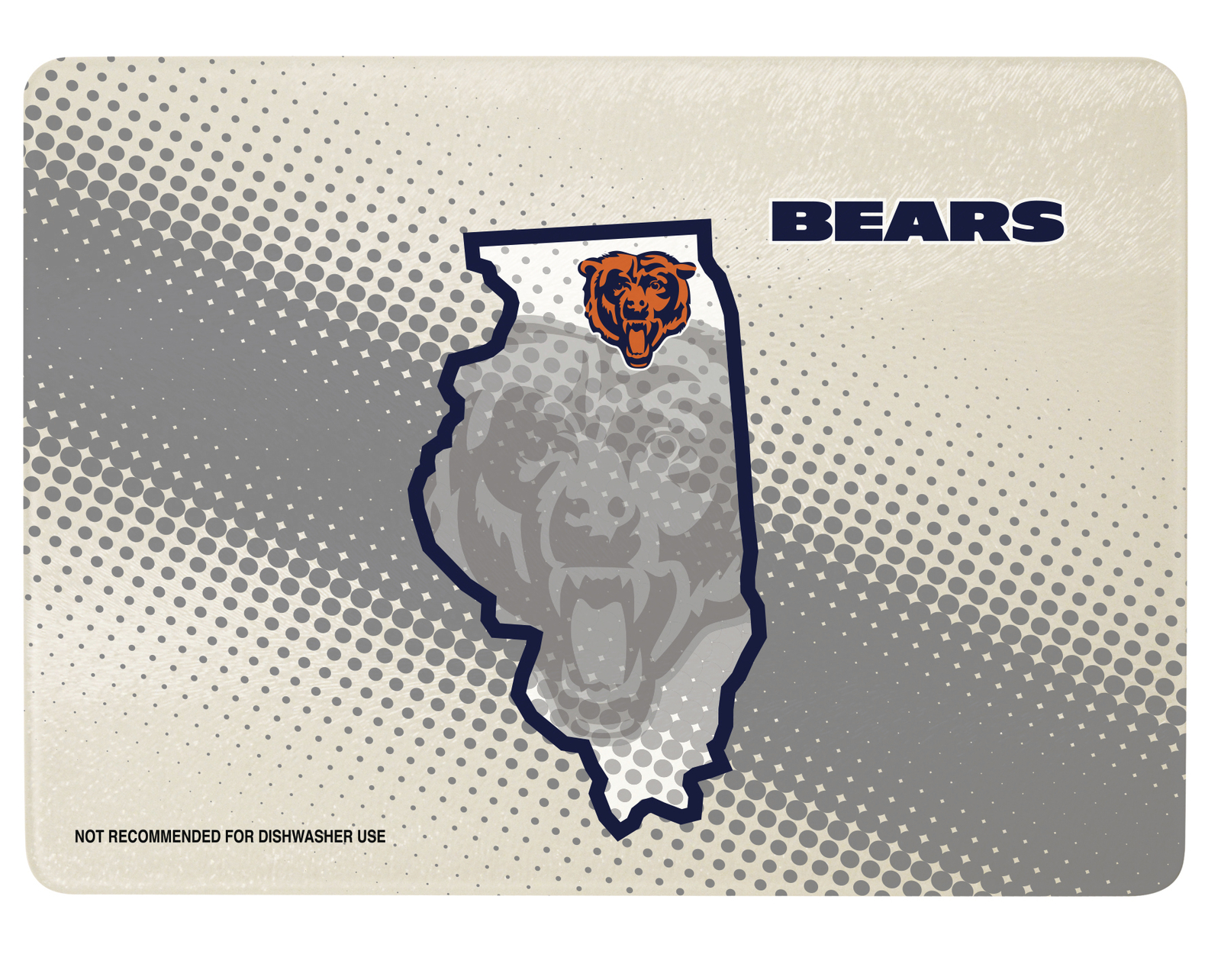 Стеклянная разделочная доска Chicago Bears размером 12 x 8 дюймов 2690₽