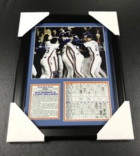 1986 NEW YORK METS WORLD SERIES CHAMPS  8X10 PHOTO FRAMED SCORECARD CHAMPIONS