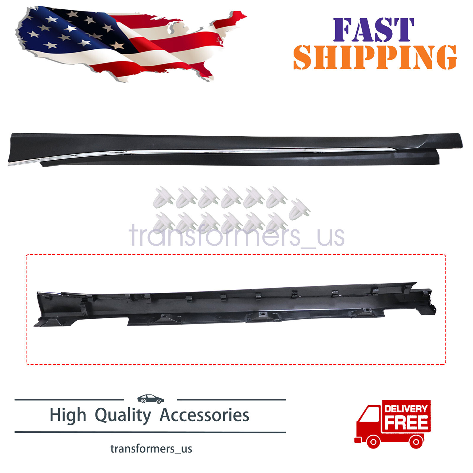 FOR 2018 2019-2022 HONDA ACCORD LEFT PASSENGER SIDE ROCKER PANEL SKIRT MOLDING