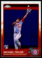 2015 Topps Chrome #43 Michael Taylor Rookie Card Washington Nationals/RC. rookie card picture