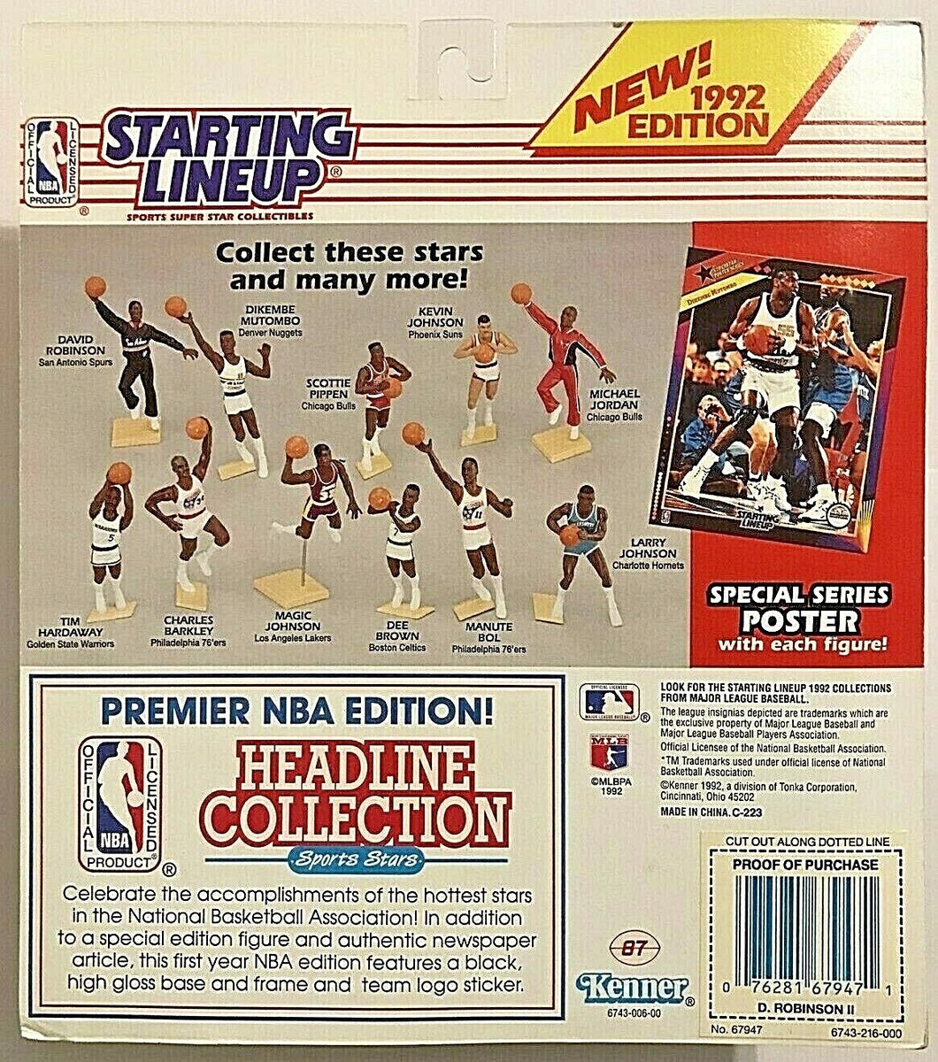 DAVID ROBINSON 92 KENNER Starting Lineup NBA Basketball Figure SAN