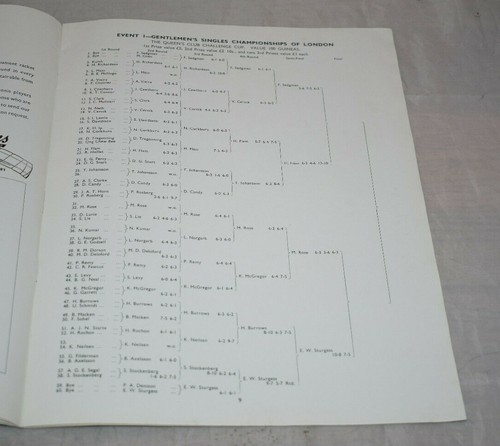1951 Queen's Club London Grass Championship Lawn Tennis Tournament Program - Picture 4 of 6