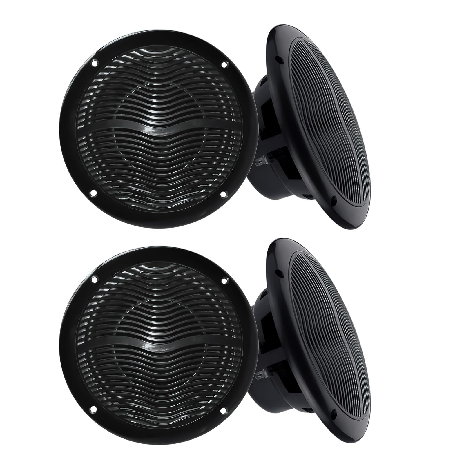 Speakers 6.5 Inches 2-Way 240W Bluetooth Waterproof Flush Mount Resistant Out...