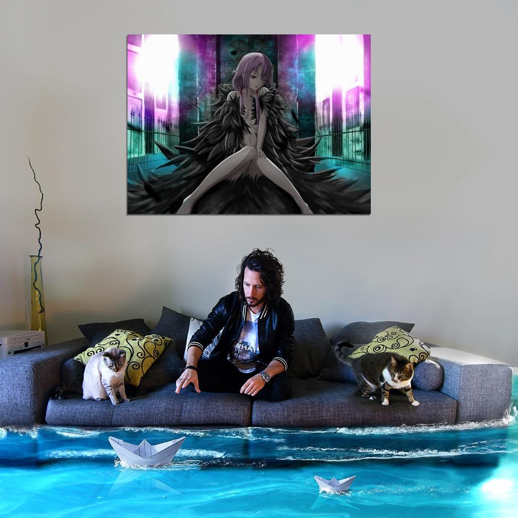 V6195 Guilty Crown Inori Yuzuriha Nude Naked Anime Decor WALL