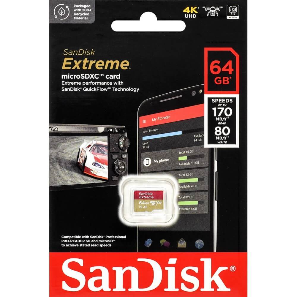 SanDisk Extreme 32GB 64GB 128GB 256GB 512GB 1TB 2TB microSDHC