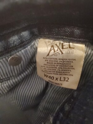 T.K. Axel Mens Slim Boot Cut Stretch Blue Denim Jeans Dark Wash