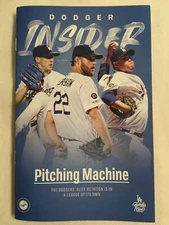 2019 Dodgers Insider Magazine Ryu Kershaw Buehler “Pitching Machine” Sept. New
