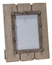 Rustic Wood Photo Frame with Bolts 4x6 