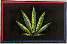 Mary Jane 1973 Flocked Blacklight Poster Head Shop Pro Arts Marijuana Weed Pot