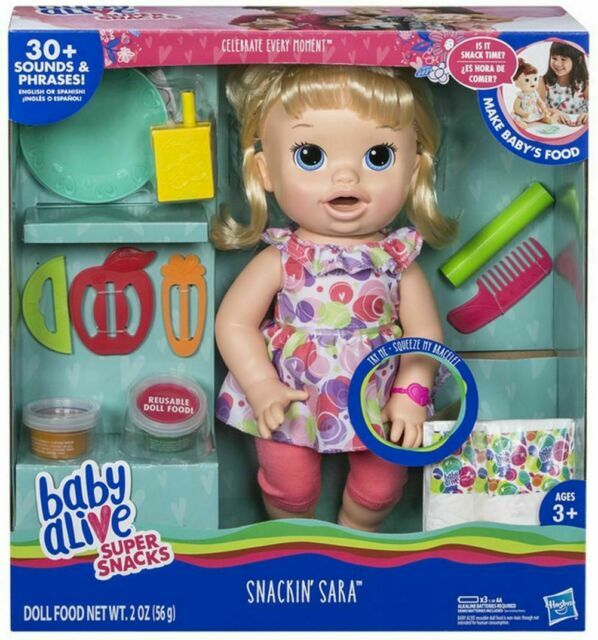 Hasbro E3403 Baby Alive Snackin Sara Doll for sale online UK