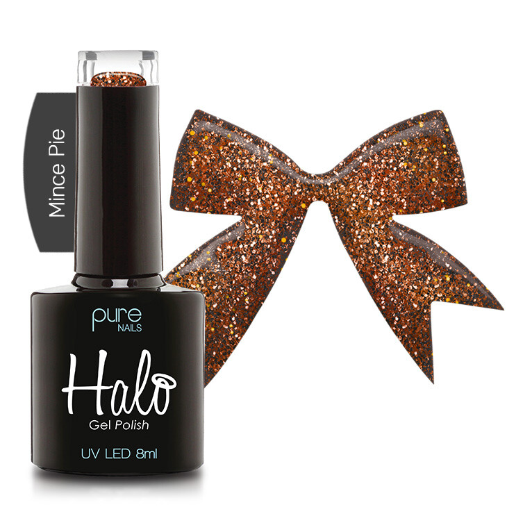 Pure Nails Halo UV LED Gel Nail Polish Xmas All Wrapped Up (Mince Pie) 8ml