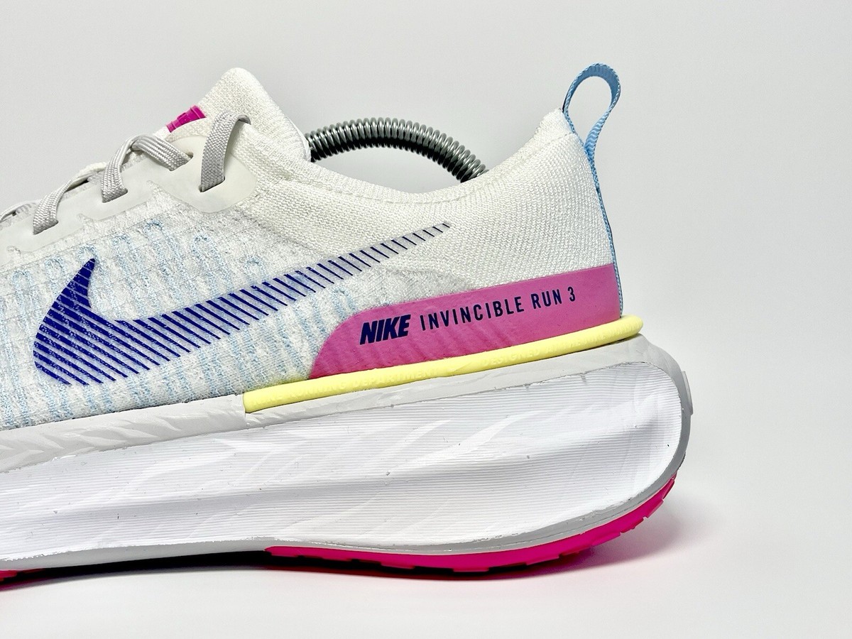 Nike Invincible Zoom X Flyknit Road Running Shoes Trainers Unisex White  Pink