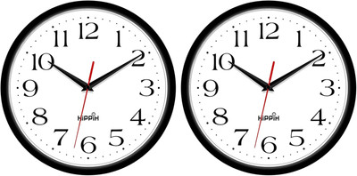 2 Pack Silent Wall Clock, 10 Inch Non Ticking Quiet Digital Sweep Decorative Bat