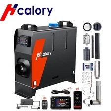 Hcalory®  8KW 12V 24V Air Diesel Heater W/ Adapter & bluetooth For RV Car Van 