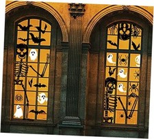 Halloween Window Clings Scary Halloween Window Decorations 3D Window Skeleton