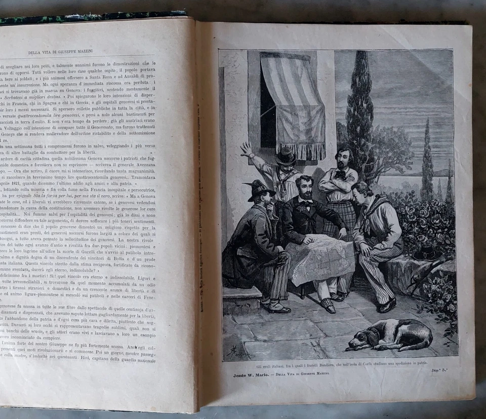Della vita di Giuseppe Mazzini per Jessie W. Mario - Sonzogno 1891 - Immagine 2 di 4