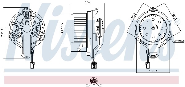87648 NISSENS Interior Blower for FORD