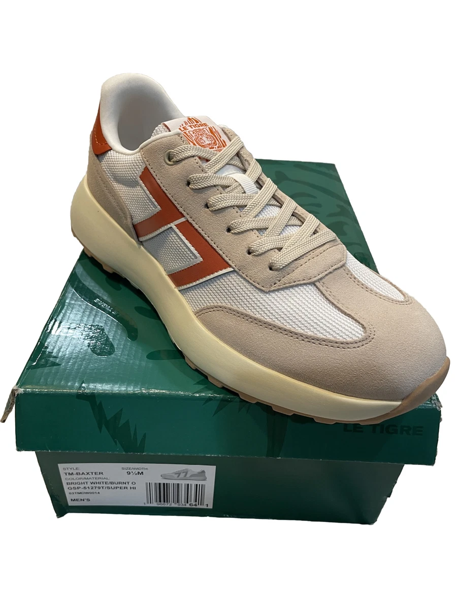 Le Tigre TM Baxter Men s Size 9.5M Color Bright White Burnt eBay