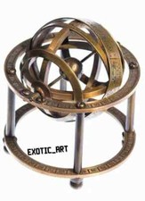 Antique Brass Armillary Sphere Nautical Collectible Globe Astrolabe Maritime