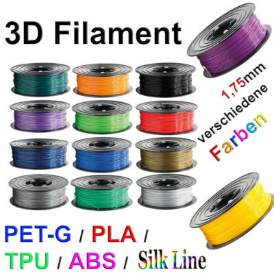 PLA PLA+ PETG SILK ABS 1KG Filament für 3D-Drucker Verbrauchsmaterial