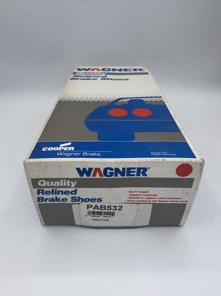 Wagner PAB532 后鼓刹车鞋 适合 1982 - 1984 尼桑 SENTRA PULSAR/NX — 第 2/2 张图片