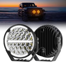 DOT 9" Round LED Work Light Off-road Driving Fog Lamp Pods Super Bright Halo DRL