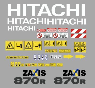 Hitachi ZX870 R - 5G Decals (Aufkleber) Aufkleber Komplett-Set